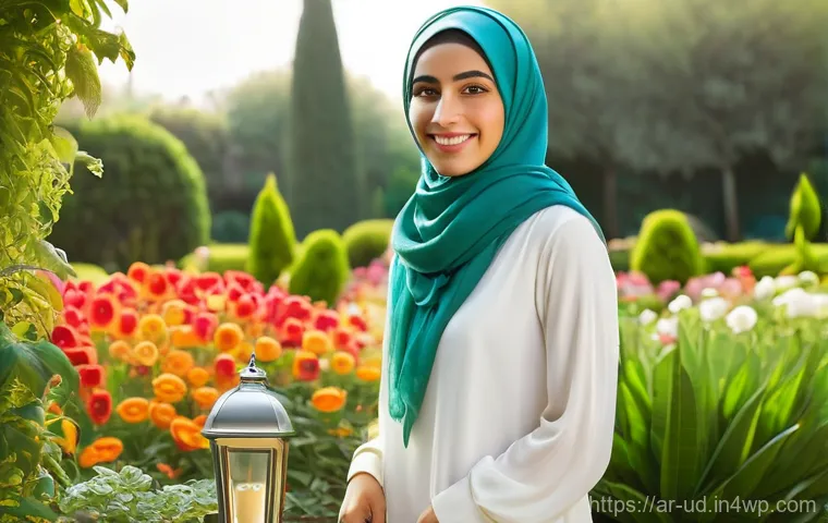 긍정심리학의 적용을 통한 삶의 질 향상 - **Prompt:** A serene and hopeful young Arab woman, dressed in modest, contemporary attire (long-slee...