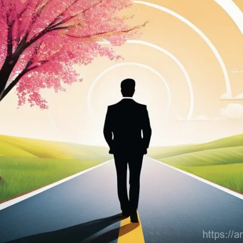 긍정심리학의 적용을 통한 진로 상담 - **"A vibrant and diverse young professional, possibly in their late 20s or early 30s, stands confide...